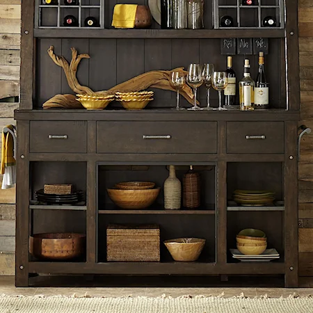 Rustic Buffet without Fireplace